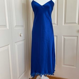 Polo Ralph Lauren Royal blue slip dress size 6. New with tags. Lace hem.